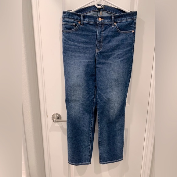 EXPRESS Straight Ankle High-Rise Jeans - Picture 1 of 3